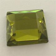 P.CUC.ACRILICA CARRE'14X14MM VERDE OLIVINE (29)