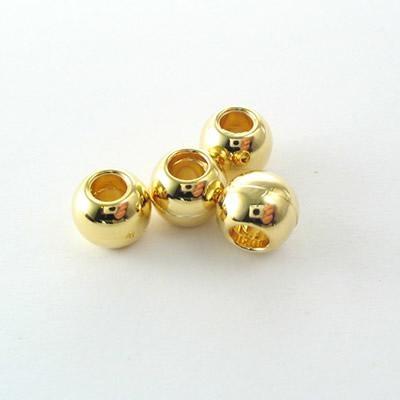 PERLE TONDE 9x7MM ORO FORO 4MM RESINA (1134)