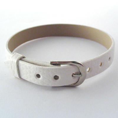 BRACCIALE PITONE BIANCO IN SIMIL PELLE (80378)