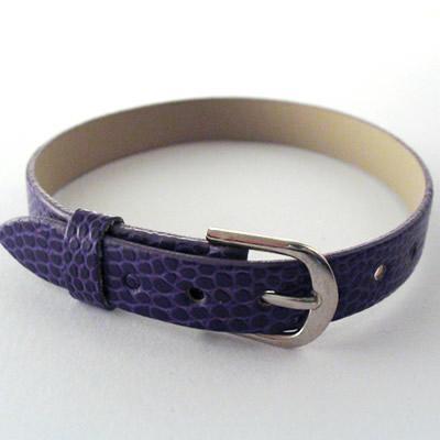 BRACCIALE PITONE VIOLA IN SIMIL PELLE (80390)