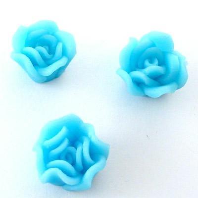 ROSE IMIT.FIMO 7x12MM TURCHESE