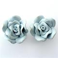 ROSE IMIT.FIMO 12x21MM GRIGIO AZZURRO