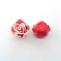 ROSE IMIT.FIMO 12x21MM ROSSO BORDO BIANCO