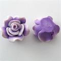 ROSE IMIT.FIMO 12x21MM VIOLA BORDO BIANCO