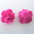 ROSE IMIT.FIMO 16x30MM FUXIA