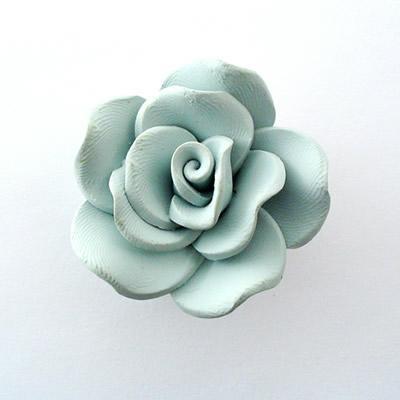 ROSE IMIT.FIMO 16x30MM GRIGIO-AZZURRO