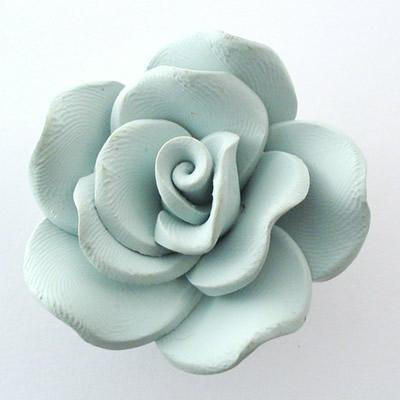 ROSE IMIT.FIMO 20x40MM GRIGIO-AZZURRO