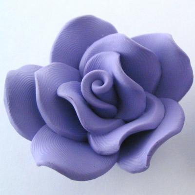 ROSE IMIT.FIMO 20x40MM VIOLA