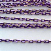 CATENA VENEZIANA VIOLA/ARGENTO 2x4MM IN OTTONE (v.a metro)