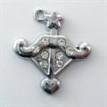 CHARMS SAGITTARIO CON STRASS 21x23MM GALV.ARGENTO