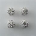 SFERA FORO LARGO MM.12 CON STRASS CRISTALLO