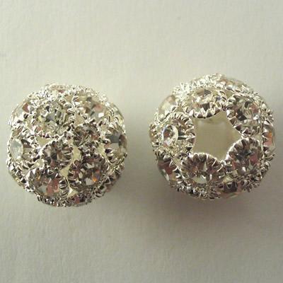 SFERA FORO LARGO MM.16 CON STRASS CRISTALLO