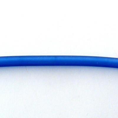 TUBOLARE BLU ZAFFIRO TRASP.SATINATO 4MM IN PVC (425S)