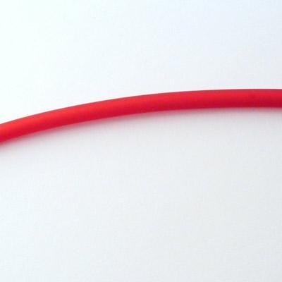 TUBOLARE ROSSO TRASP.SATINATO 4MM IN IN PVC (451S)